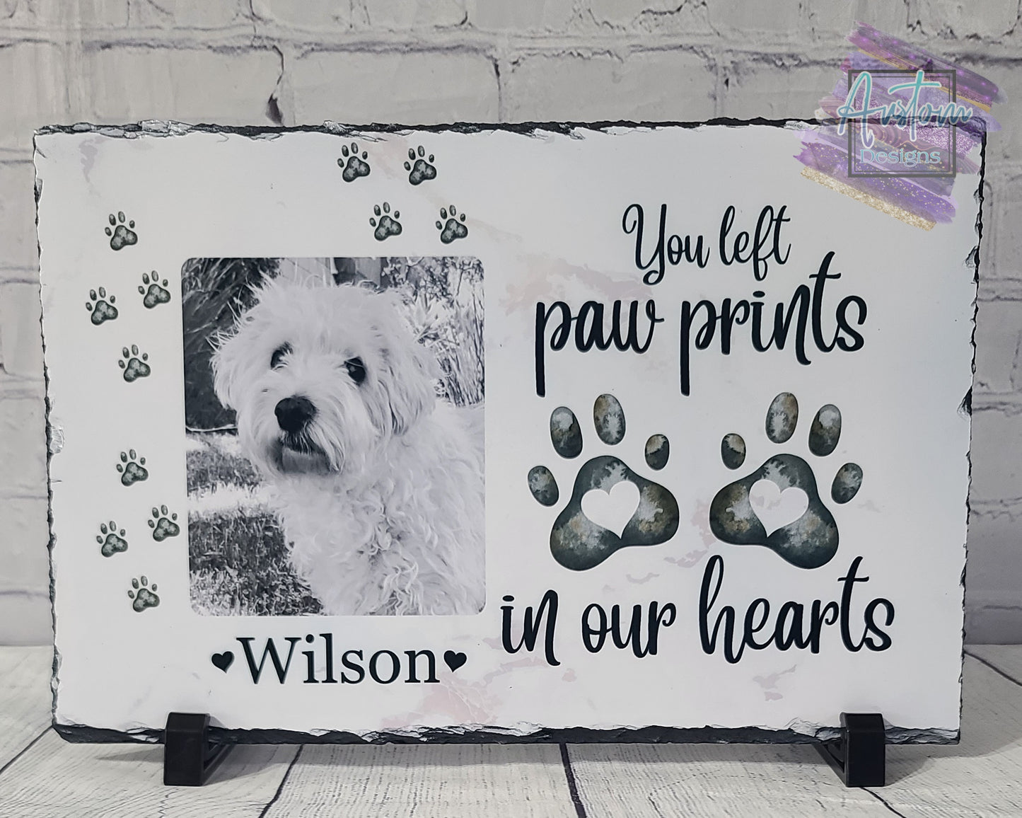 Pet Memorial Photo Slate