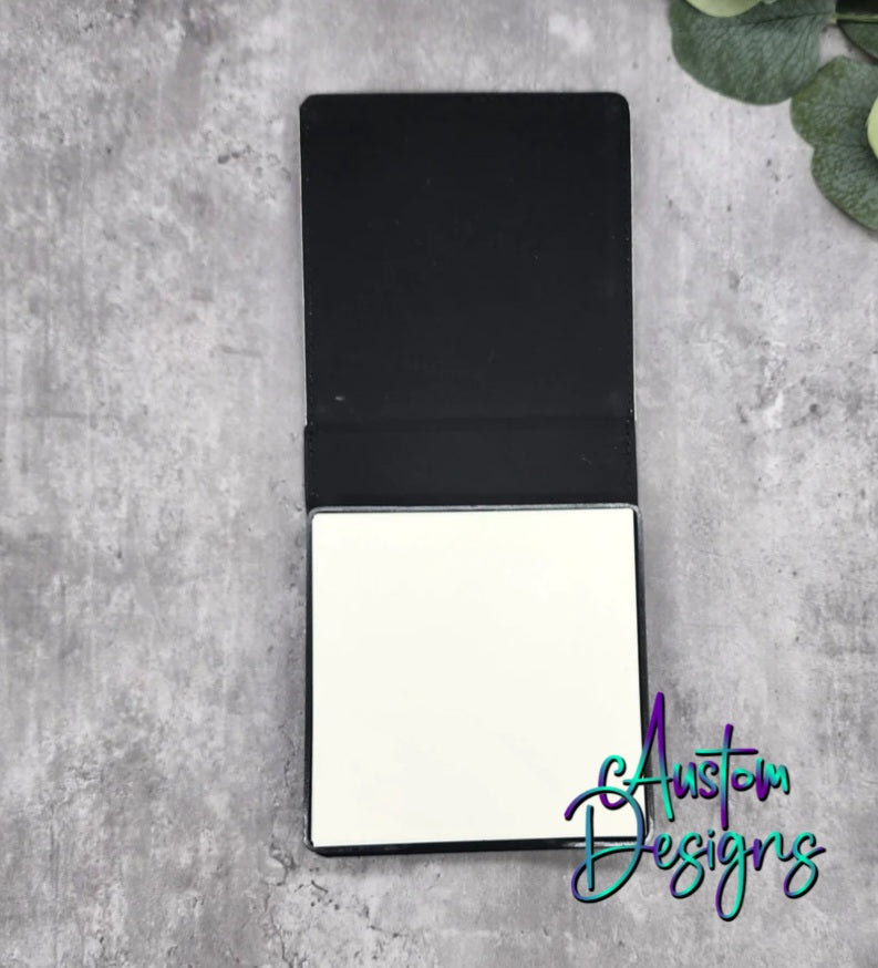 Custom Small Faux Leather Post-it Holder