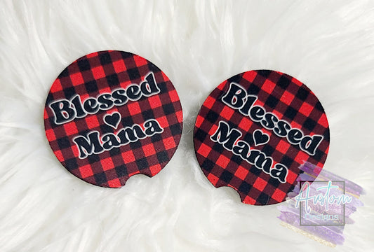 Car Coasters Blessed Mama