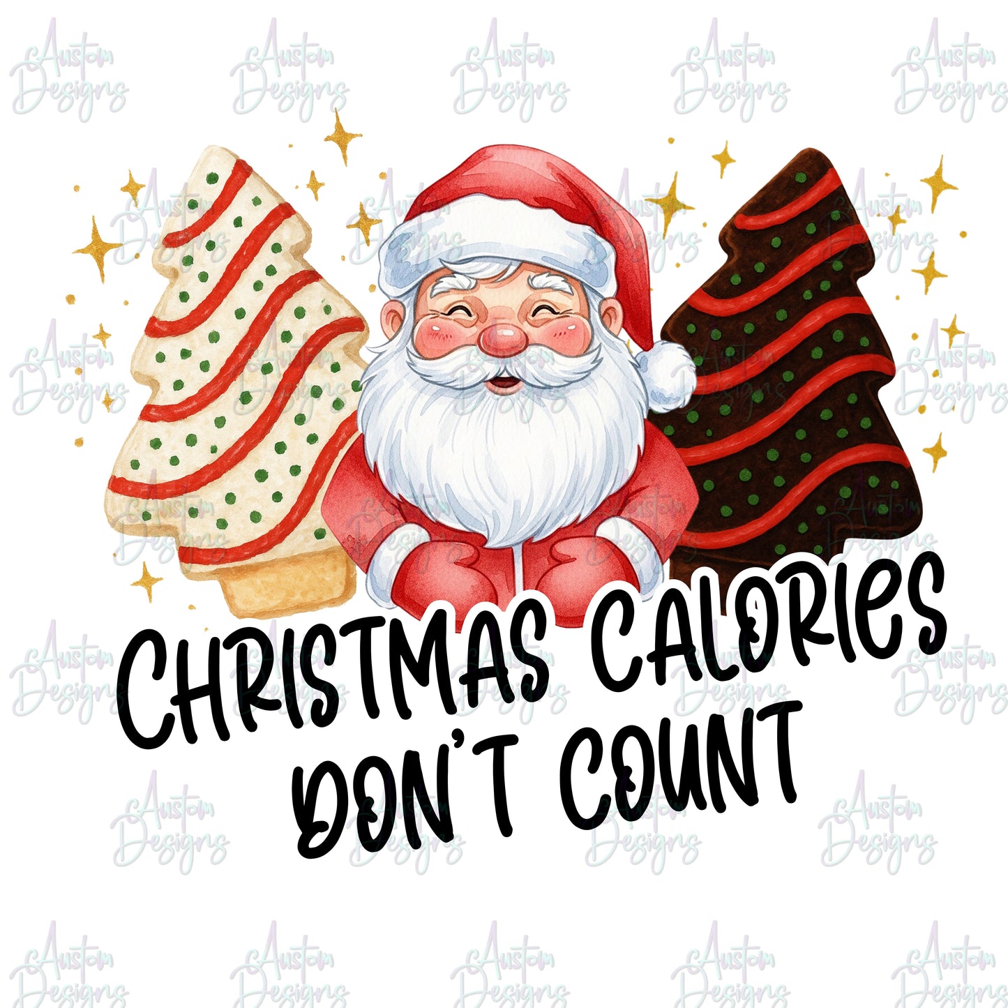 Christmas Calories Don't Count Digital Design