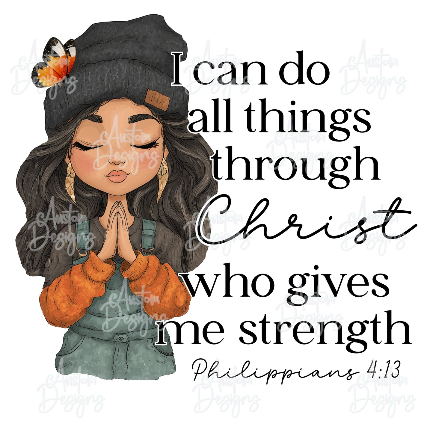 Fall Vibe I Can Do All Things Through Christ Digital Design