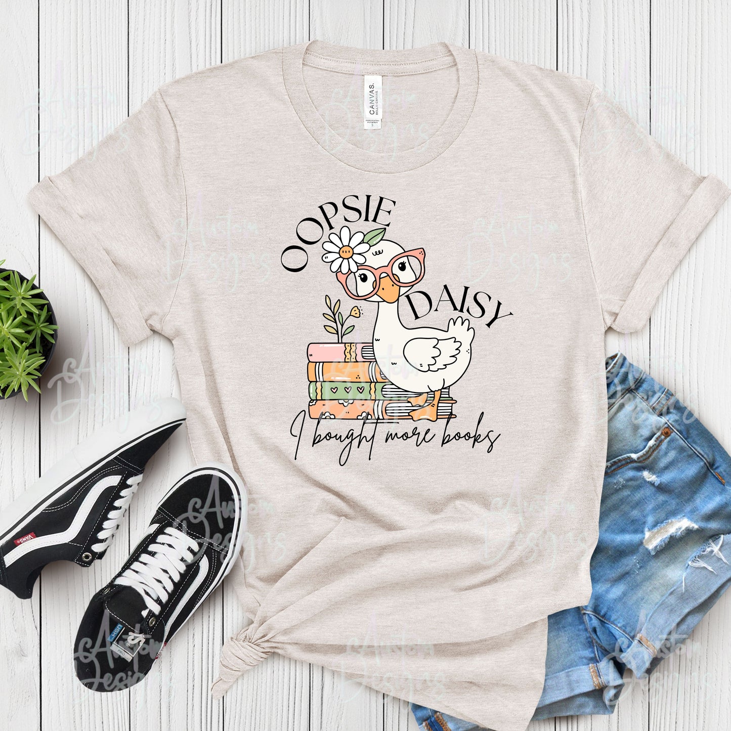 Goose Oopsie Daisy Book Lover Digital Design